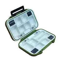 Коробка рыболовная Stenson SF24115, для снастей, 11.5×7.7×3.5 см, пластик, олива
