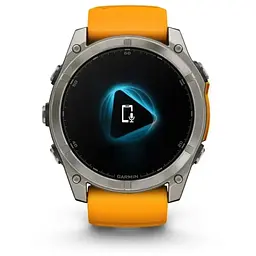 Смарт-годинник Garmin Fenix 8 51mm AMOLED Sapphire Graphite DLC Titanium with Spark Orange Silicone (010-02905-53) - мініатюра 10