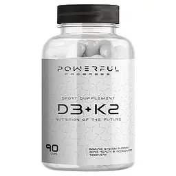 Вітаміни та мінерали Powerful Progress D3+K2, 90 капсул