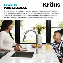 Змішувач для кухні Kraus Sellette KPF-1680SFS, Нержавіюча сталь - мініатюра 5