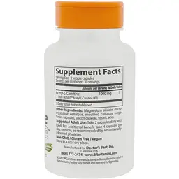 Ацетил L-Карнітин Doctor's Best Acetyl-L-Carnitine with Biosint 500 мг 60 гелевих капсул - мініатюра 2