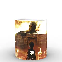 Кухоль GeekLand Attack on Titan Атака Титанів у вогні AT.02.01 330 мл білий - мініатюра 3