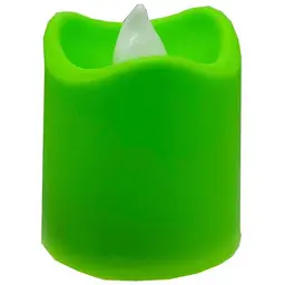 Декоративна свічка LED з полум'ям Bambi 12-67C(Green) 4 см, зелений