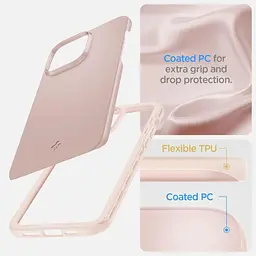 Чехол Spigen Thin Fit для iPhone 14 Plus / 15 Plus (6.7") Розовый песок (ACS04776) - мініатюра 8
