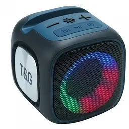 Портативна Bluetooth колонка з RGB підсвічуванням чорна квадратна TG359 7W