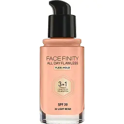 Тональна основа Max Factor Facefinity All Day Flawless 3 в 1 відтінок 32 (Light Beige) 30 мл - мініатюра 2