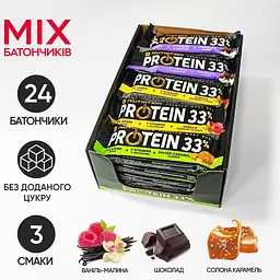 Батончик Protein 33% БЛОК, 24*50 грам MIX Go On Nutrition fit0018281