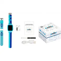 Смарт-годинник AmiGo GO004 Splashproof Camera+LED Blue (UA UCRF) - мініатюра 3
