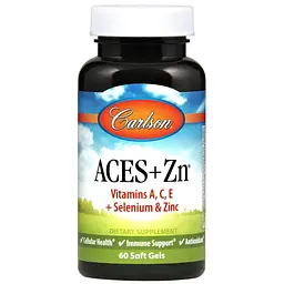 Вітаміни та мінерали Carlson Labs ACES + Zn, 60 капсул