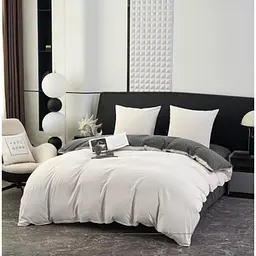 Постільна білизна L&M Home Textiles євро розмір з вареної бавовни не вимагає прасування 100% бавовна 200х230 см Молочний Туреччина