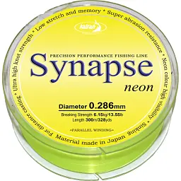 Волосінь Katran Synapse Neon 300 м (neon-yellow) 0.286 мм 13.55 lb