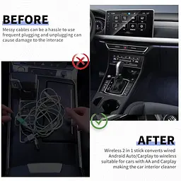Бездротовий адаптер Embui 2-в-1 для Android Auto та Apple CarPlay, USB-A/USB-C, міні - мініатюра 5