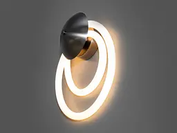 Світильник настінний LED Diasha SY9605-BHR Шланг 16W, чорний хром, сучасний стиль для коридору, вітальні, спальні, офісу, кафе - мініатюра 3