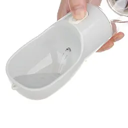 Пляшка-поїлка для тварин Semi Pets Feeder 255 мл + 200 мл 2 відділення, White з пакетами та лопаткою - мініатюра 3