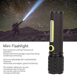 Ручний ліхтар із боковим підсвічуванням BL C63 COB+USB Charge ∙ Ліхтарик ручний BL-C63 COB із USB-зарядкою - мініатюра 3