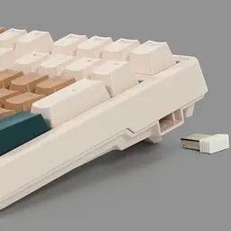 Qisan Механічна бездротова клавіатура USB Дротова ігрова клавіатура 6 кольорів Світлодіодна клавіатура з підсвічуванням Синій - мініатюра 2