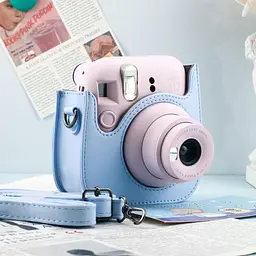 Чохол для фотоапарата Fujifilm Instax Mini 12/11 з кишенькою Блакитний - мініатюра 6