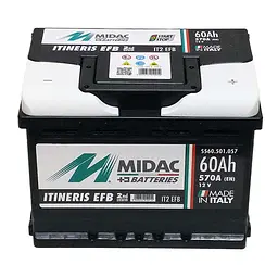 Акумулятор 6СТ-60 MIDAC ITINERIS EFB START STOP, 12V, 60Ah, R EN570А - мініатюра 2