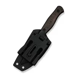 Ніж фіксований туристичний Weknife Notchline, (8.7 см) CPM S35VN /Carbon Fiber мідний з чохлом - мініатюра 8