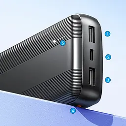Портативний акумулятор AWEI P20K 10000 mAh 2USB / Повербанк для телефону - мініатюра 6