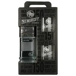 Уцінка. Горілка Nemiroff De Luxe 40% 0.7 л + 2 склянки в подарунковій упаковці 