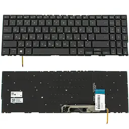 Клавіатура для ноутбука ASUS (UX563 series) rus чорний без фрейму підсвічування клавіш