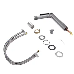 Змішувач для умивальника Qtap Slavonice високий QTSLA269GMB45925 Gunmetal Black PVD Шліфований чорний хром - мініатюра 4