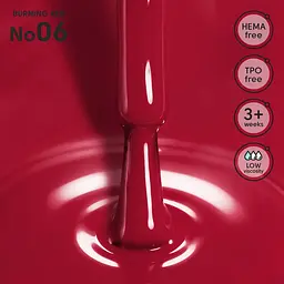 Гель-лак для нігтів 06 Burning Red Shelly 12 мл - мініатюра 2