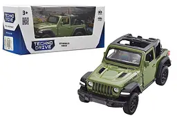 Іграшкова машинка позашляховик Jeep Wrangler Rubicon 2021 TechnoDrive 250339U зелений