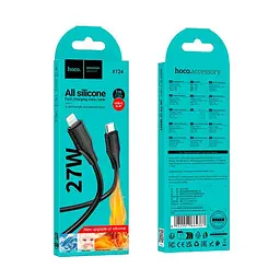 Кабель HOCO C до Lightning Bien PD silicone charging data cable X124 1m, 27W - мініатюра 3