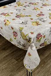 Скатертина Прованс Fruits 220х136 см бежево-сіра (33054) - мініатюра 3