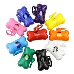 Диспенсер для пакетів Bone Shape Dog Poop Bag Dispenser чорний 8 х 4.5 х 4 см - мініатюра 3