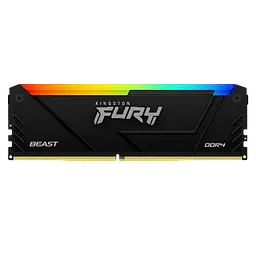 Оперативна пам'ять Kingston Fury 32GB DDR4 3200MHz Beast RGB Black (KF432C16BB2A/32) - мініатюра 2