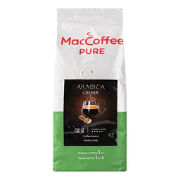 Кава зернова MacCoffee Arabica Crema Pure, натуральна, смажена, 1 кг (882592) - мініатюра 2