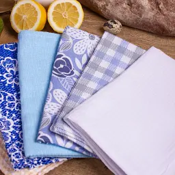 Набір вафельних рушників MirSon №621 Blue sky 50х30 см 6 шт. (2200006737308) - мініатюра 3