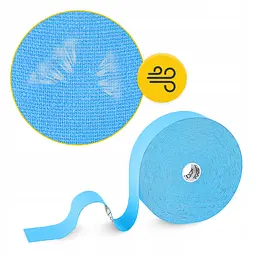 Стрічка кінезіологічна (кінезіо тейп) 4FIZJO 5 см x 31 м Sky Blue (P-5905973405546) - мініатюра 4