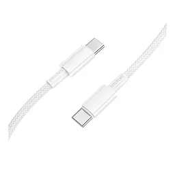 Кабель синхронізації Borofone BX117 Premium 60W/3A Type-C to Type-C 1m White (37164_3610594) - мініатюра 4