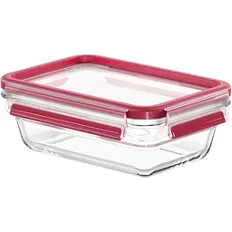 Ємність універсальна Tefal MasterSeal Glass, з кришкою, червона, 700 мл (N1040610)