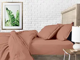 Простирадло Cosas на резинці 100х200 copper, цегельний (Brick_100x200x20) - мініатюра 3