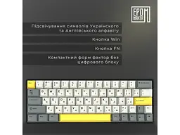 Клавіатура Epomaker EP64 Mulan Black (EP64-B-M) - мініатюра 6