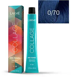 Крем-фарба для волосся Lakme Collage Mix Tones Hair Color відтінок 0/70 (синій) 60 мл - мініатюра 2