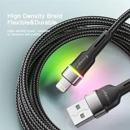 Дата кабель USB 2.0 AM to Lightning 1.0m 2.4A black Essager (EXCL-XCD01) - мініатюра 4