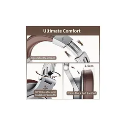 Навушники OneOdio A71 3,5мм/6,35мм Silver/Brown (A71 Silver Brown) - мініатюра 6