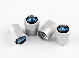Ковпак вентиля колеса Ford 4 шт Тюнінг Сірі