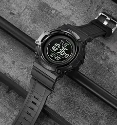 Спортивний годинник чоловічий Skmei 2233 compass Чорний (2633529390) - мініатюра 4