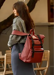 Жіночий рюкзак ролл Sambag Roll Top Zard бордо 41 x 30 x 16 см (24238005) - мініатюра 2