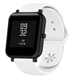 Ремінець Silicone 20 mm Watch Active/Galaxy S4 42 mm/Gear S2/Xiaomi Amazfit Білий - мініатюра 2