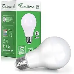 Світлодіодна лампочка Famitree E27 Edison Screw, 20 Вт (150 Вт еквівалент), теплий білий, 2452 лм, без регулювання яскравості -
