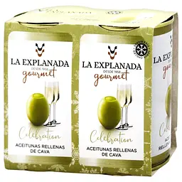 Оливки La Explanada Gourmet Celebration фаршировані пастою на основі вина Cava у розсолі 370мл х 2шт