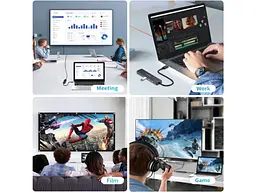 USB-хаб Choetech HUB-M80-BK 5-in-1 Black - мініатюра 4